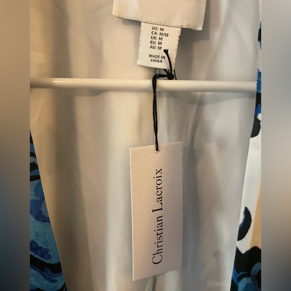 NWT Christian Lacroix Blue Floral Suit - Picture 8 of 9